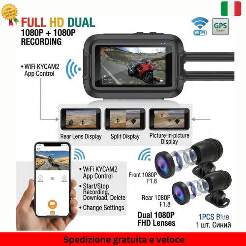 Dvr moto doppia telecamera - moto,
