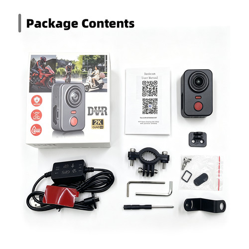 Dash cam moto wifi 2k - cam, hd